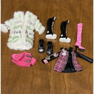 Shadow High Doll Accessory Lot Boots Jackets Pink Black Outfit Fashion Pack Read